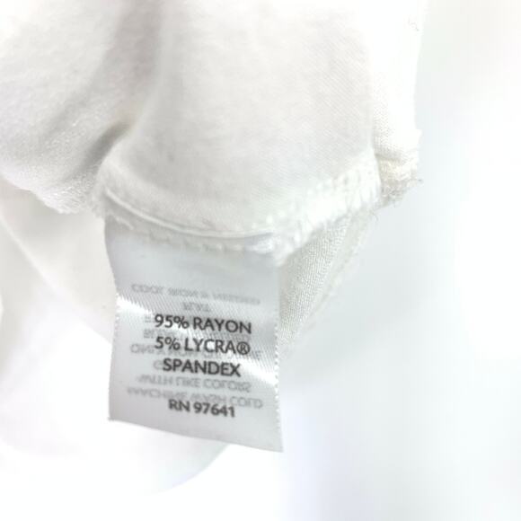 J. Jill Women's Size MP Stretch Fit Scoop Neck Sheer Tank Top White - Picture 6 of 6